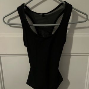 Mariia Black Mesh Back Womens Dance Leotard